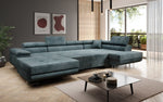 Lade das Bild in den Galerie-Viewer, Designer Schlafsofa Lago mit Klappfunktion, Stauraum, Cord-Bezug, verstellbarem Kopfteil
