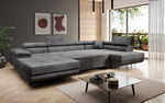 Lade das Bild in den Galerie-Viewer, Designer Schlafsofa Lago mit Klappfunktion, Stauraum, Cord-Bezug, verstellbarem Kopfteil

