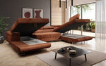 Lade das Bild in den Galerie-Viewer, Designer Schlafsofa Lago mit Klappfunktion, Stauraum, Cord-Bezug, verstellbarem Kopfteil
