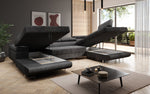 Lade das Bild in den Galerie-Viewer, Designer Schlafsofa Lago mit Klappfunktion, Stauraum, Cord-Bezug, verstellbarem Kopfteil
