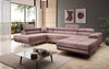 Designer Schlafsofa Lago mit Klappfunktion, Stauraum, Cord-Bezug, verstellbarem Kopfteil