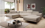 Lade das Bild in den Galerie-Viewer, Elegantes Lago Designer Schlafsofa: Bouclé, Klappfunktion, Luxuriöser Wohnkomfort
