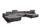 Lade das Bild in den Galerie-Viewer, Designer Schlafsofa Lago mit Klappfunktion, Stauraum, Cord-Bezug, verstellbarem Kopfteil
