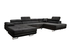 Lade das Bild in den Galerie-Viewer, Designer Schlafsofa Lago mit Klappfunktion, Stauraum, Cord-Bezug, verstellbarem Kopfteil
