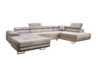 Lade das Bild in den Galerie-Viewer, Designer Schlafsofa Lago mit Klappfunktion, Stauraum, Cord-Bezug, verstellbarem Kopfteil
