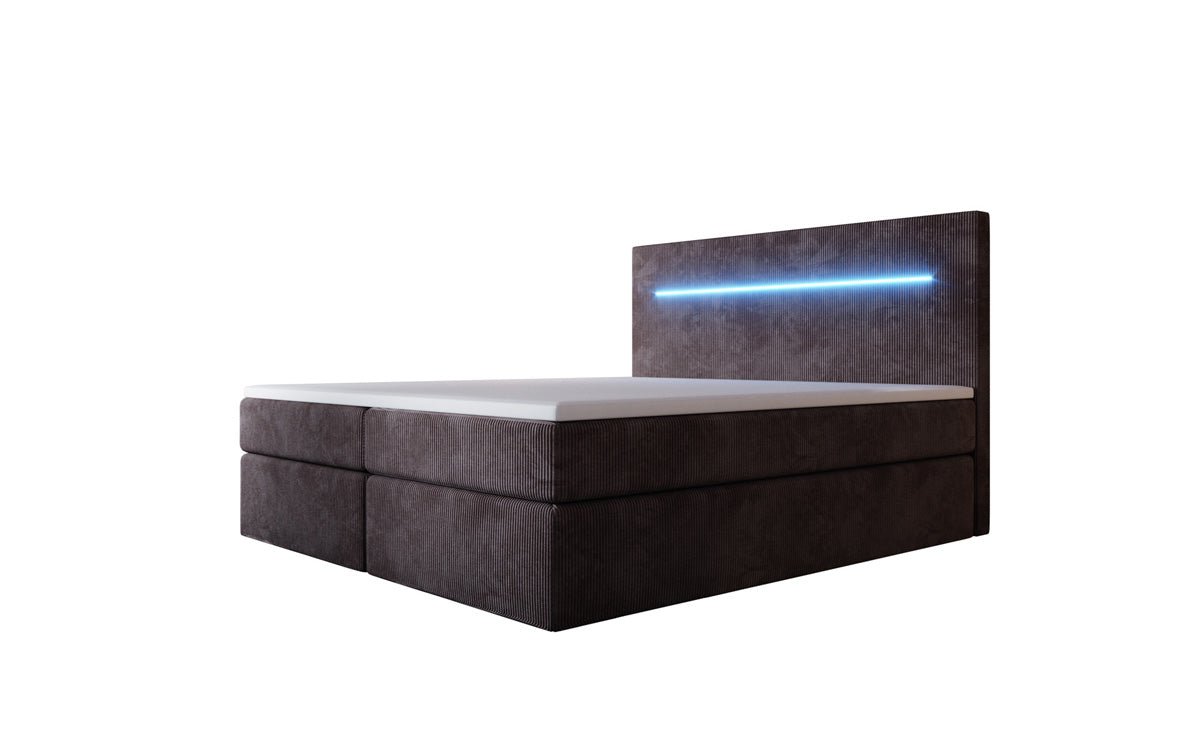 Luxuriöses Boxspringbett Sejour: Komfortabel, mit LED-Beleuchtung & integriertem Stauraum