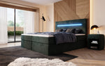 Lade das Bild in den Galerie-Viewer, Luxuriöses Boxspringbett Sejour: Komfortabel, mit LED-Beleuchtung &amp; integriertem Stauraum
