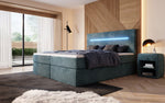 Lade das Bild in den Galerie-Viewer, Luxuriöses Boxspringbett Sejour: Komfortabel, mit LED-Beleuchtung &amp; integriertem Stauraum
