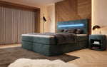 Lade das Bild in den Galerie-Viewer, Luxuriöses Boxspringbett Sejour: Komfortabel, mit LED-Beleuchtung &amp; integriertem Stauraum
