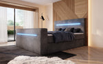 Lade das Bild in den Galerie-Viewer, Luxuriöses Sejour Boxspringbett mit TV-Lift, RGB-Beleuchtung und Stauraum
