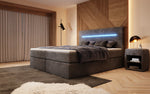 Lade das Bild in den Galerie-Viewer, Luxuriöses Boxspringbett Sejour: Komfortabel, mit LED-Beleuchtung &amp; integriertem Stauraum

