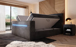 Lade das Bild in den Galerie-Viewer, Luxuriöses Sejour Boxspringbett mit TV-Lift, RGB-Beleuchtung und Stauraum
