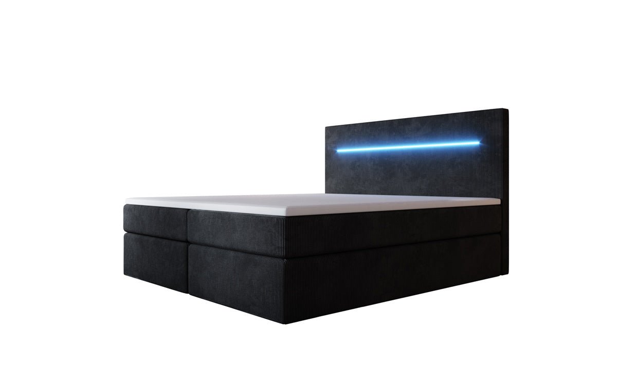 Luxuriöses Boxspringbett Sejour: Komfortabel, mit LED-Beleuchtung & integriertem Stauraum