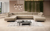 Luxuriöses Designer Sofa Taormina mit Schlaffunktion, Klappfunktion & Stauraum in Bouclé