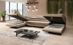 Lade das Bild in den Galerie-Viewer, Luxuriöses Designer Sofa Taormina mit Schlaffunktion, Klappfunktion &amp; Stauraum in Bouclé
