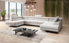 Luxuriöses Designer Sofa Taormina mit Schlaffunktion, Klappfunktion & Stauraum in Bouclé