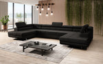 Lade das Bild in den Galerie-Viewer, Luxuriöses Designer Sofa Taormina mit Schlaffunktion, Klappfunktion &amp; Stauraum in Bouclé
