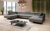 Luxuriöses Designer Sofa Taormina mit Schlaffunktion, Klappfunktion & Stauraum in Bouclé