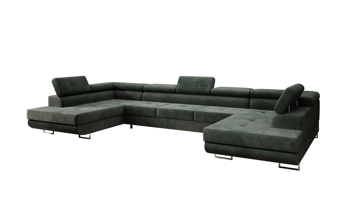Luxuriöses Cord-Schlafsofa Taormina: Vielseitige Klappfunktion, Stauraum, Komfort & Stil