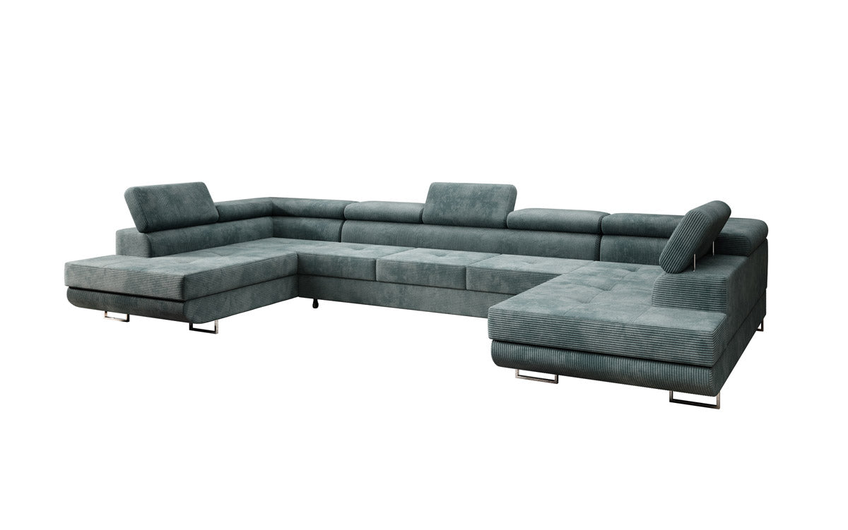 Luxuriöses Cord-Schlafsofa Taormina: Vielseitige Klappfunktion, Stauraum, Komfort & Stil