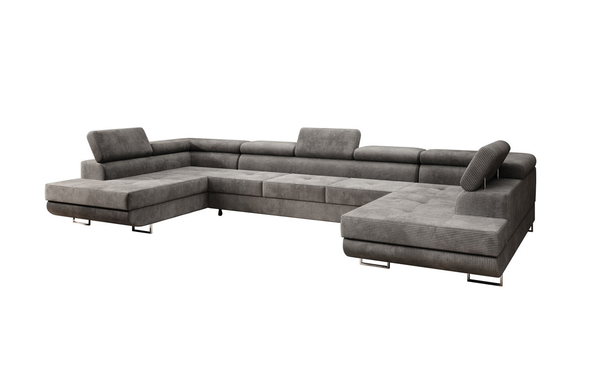 Luxuriöses Cord-Schlafsofa Taormina: Vielseitige Klappfunktion, Stauraum, Komfort & Stil