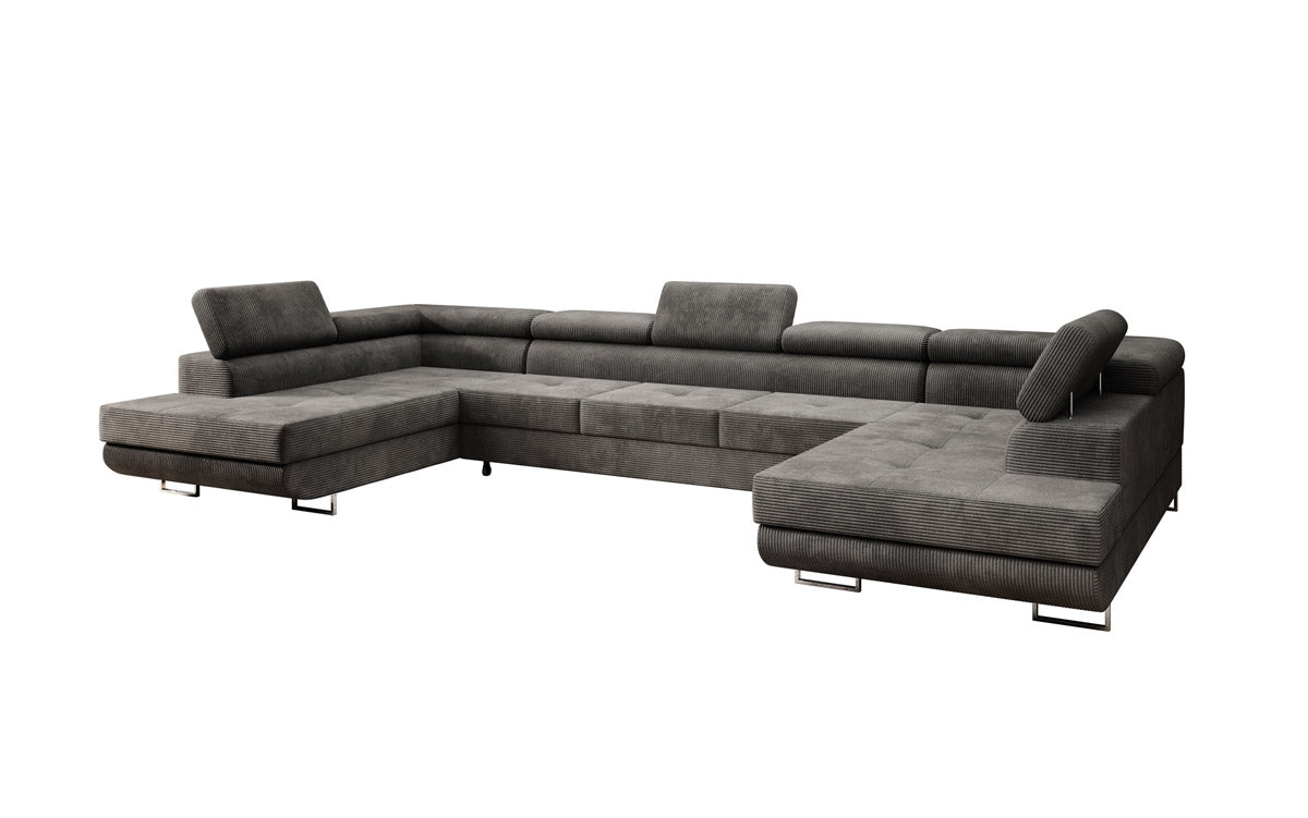 Luxuriöses Cord-Schlafsofa Taormina: Vielseitige Klappfunktion, Stauraum, Komfort & Stil