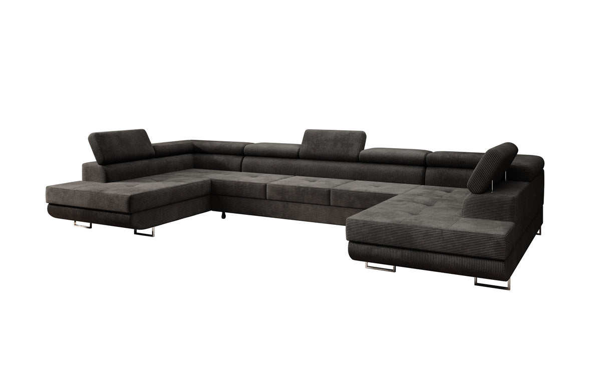 Luxuriöses Cord-Schlafsofa Taormina: Vielseitige Klappfunktion, Stauraum, Komfort & Stil