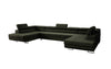 Luxuriöses Designer Sofa Taormina mit Schlaffunktion, Klappfunktion & Stauraum in Bouclé