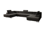 Lade das Bild in den Galerie-Viewer, Luxuriöses Designer Sofa Taormina mit Schlaffunktion, Klappfunktion &amp; Stauraum in Bouclé
