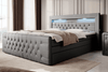 Sonno Luxus Boxspringbett mit RGB-Beleuchtung, USB-Anschluss und Praktischem Stauraum