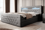 Lade das Bild in den Galerie-Viewer, Sonno Luxus Boxspringbett mit RGB-Beleuchtung, USB-Anschluss und Praktischem Stauraum
