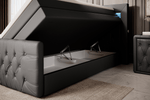Lade das Bild in den Galerie-Viewer, Sonno Luxus Boxspringbett mit RGB-Beleuchtung, USB-Anschluss und Praktischem Stauraum
