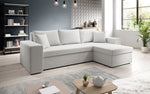 Lade das Bild in den Galerie-Viewer, Luxuriöses Designer Ecksofa Denver Bouclé: Schlaf- und Klappfunktion für modernes Wohnen
