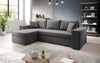 Luxuriöses Designer Ecksofa Denver Bouclé: Schlaf- und Klappfunktion für modernes Wohnen