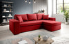 Luxuriöses Designer Ecksofa Denver Kunstleder Schlafsofa mit Klappfunktion Modern Komfortabel