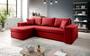 Luxuriöses Designer Ecksofa Denver Kunstleder Schlafsofa mit Klappfunktion Modern Komfortabel