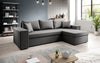 Luxuriöses Designer Ecksofa Denver Kunstleder Schlafsofa mit Klappfunktion Modern Komfortabel