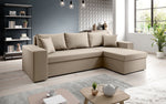 Lade das Bild in den Galerie-Viewer, Luxuriöses Designer Ecksofa Denver Kunstleder Schlafsofa mit Klappfunktion Modern Komfortabel
