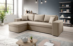 Lade das Bild in den Galerie-Viewer, Luxuriöses Designer Ecksofa Denver Kunstleder Schlafsofa mit Klappfunktion Modern Komfortabel
