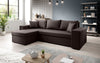 Luxuriöses Designer Ecksofa Denver Kunstleder Schlafsofa mit Klappfunktion Modern Komfortabel