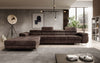Luxuriöses Designer Sofa Calvera Maxi mit Schlaf- und Klappfunktion, Cord Bezug