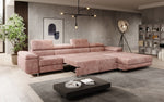 Lade das Bild in den Galerie-Viewer, Luxuriöses Designer Sofa Calvera Maxi mit Schlaf- und Klappfunktion, Cord Bezug
