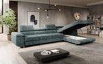 Lade das Bild in den Galerie-Viewer, Luxuriöses Designer Sofa Calvera Maxi mit Schlaf- und Klappfunktion, Cord Bezug
