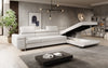 Elegantes Calvera Maxi Bouclé Ecksofa mit Schlaf- und Stauraumfunktion