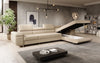 Elegantes Calvera Maxi Bouclé Ecksofa mit Schlaf- und Stauraumfunktion