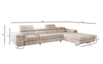 Lade das Bild in den Galerie-Viewer, Luxuriöses Designer Sofa Calvera Maxi mit Schlaf- und Klappfunktion, Cord Bezug
