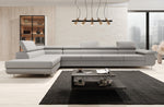 Lade das Bild in den Galerie-Viewer, Designer Bouclé Schlafsofa: Großes Ecksofa mit Klappfunktion für Wohnzimmer
