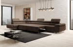 Lade das Bild in den Galerie-Viewer, Designer Bouclé Schlafsofa: Großes Ecksofa mit Klappfunktion für Wohnzimmer
