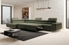 Designer Bouclé Schlafsofa: Großes Ecksofa mit Klappfunktion für Wohnzimmer