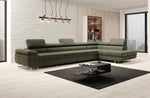 Lade das Bild in den Galerie-Viewer, Designer Bouclé Schlafsofa: Großes Ecksofa mit Klappfunktion für Wohnzimmer
